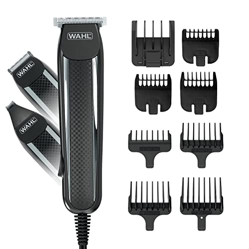 Wahl PowerPro Corded Detailer Trimmer Kit for Mens Grooming – for Beard, Mustache, Stubble, Ear, Nose, & Body Grooming – Model 9686