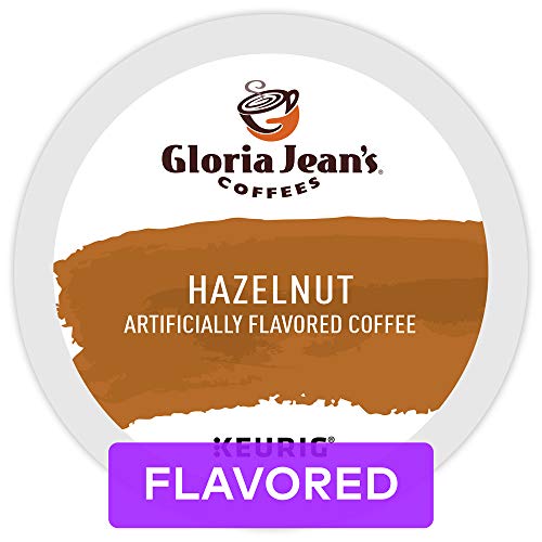 Gloria Jean’s Coffees Hazelnut, Single Serve Coffee K-Cup Pod, Flavored Coffee, 24