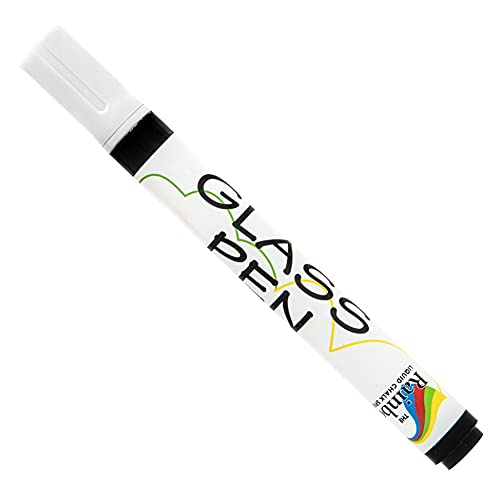 Glass Pen Window Marker: Liquid Chalk Markers for Glass, Car Marker or Mirror Pen with Washable Paint – Car Windows, Mirror, Storefront Windows, Parade & Party, Holiday (White, Fine Tip)
