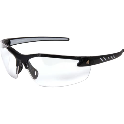 Edge Eyewear DZ111 Zorge Safety Glasses, Black with Clear Lens