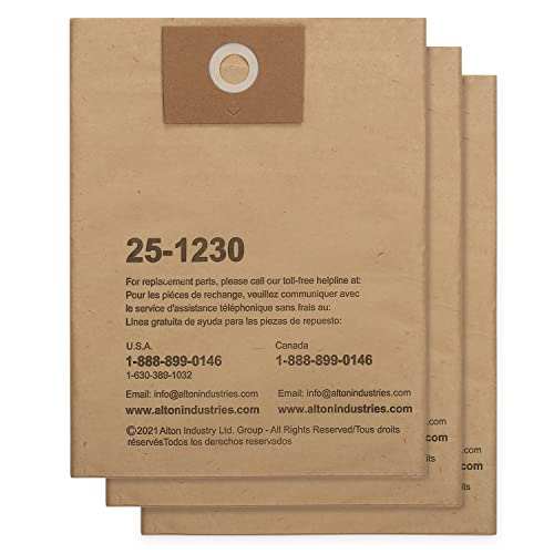 Stanley 25-1230 4-5 Gallon Disposable Filter Bag 1-1/4″ for Wet/Dry Vacuum SL18130P SL18133 SL18129, 3 Pack