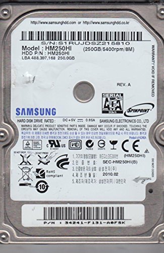 HM250HI, HM250HI, REV A, Samsung 250GB SATA 2.5 Hard Drive