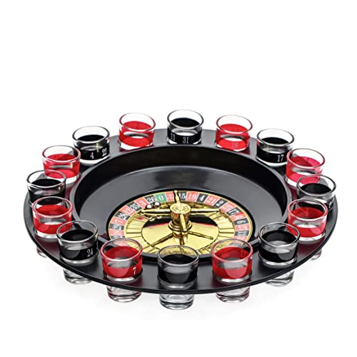 EZ DRINKER 16pc Shot Roulette Game Set – Shot Spinning Drinking Game