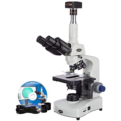 AmScope T340B-LED-5M 40X-2000X Siedentopf Trinocular Compound 3W LED Microscope + 5MP Digital Camera