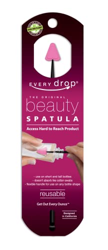 Every drop Beauty Spatula, Get Hard to Reach Beauty Products Out of Bottle, Washable and Reusable, 1 Spatula