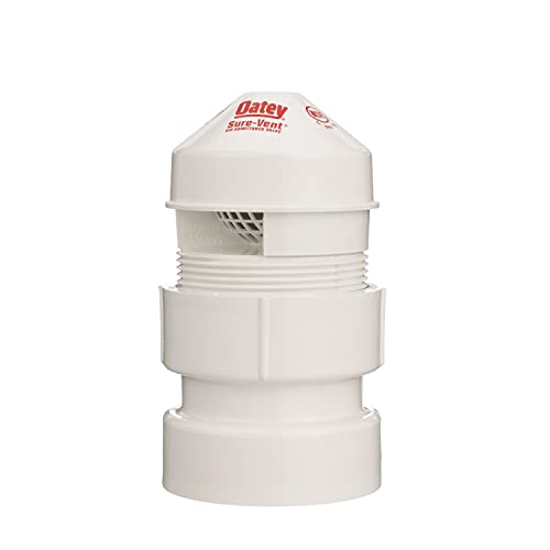 Oatey 39017 Sure-Vent AIR ADM Valve, 1-1/2-Inch by 2-Inch, White