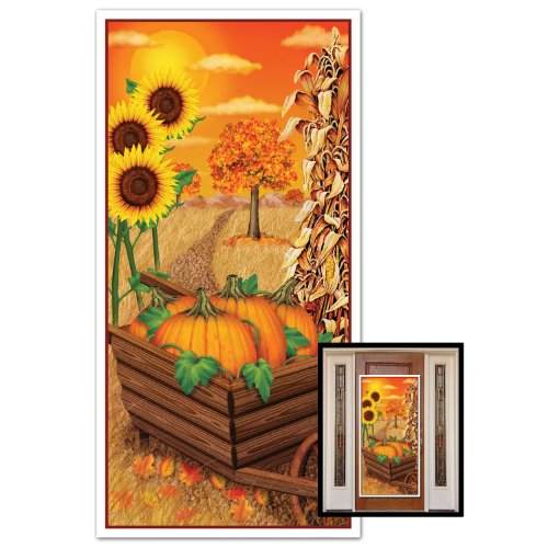 Beistle 1-Pack Decorative Fall Door Cover, 30-Inch by 5-Feet