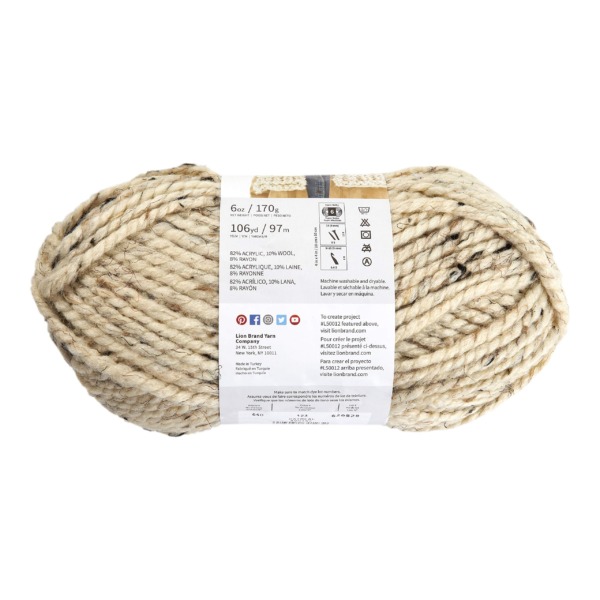 Lion 640-123E Wool-Ease Thick & Quick Yarn , 97 Meters, Oatmeal