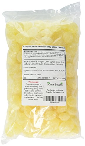 Claeys Lemon Sanded Candy Drops, Old Fashioned, 2 Pound