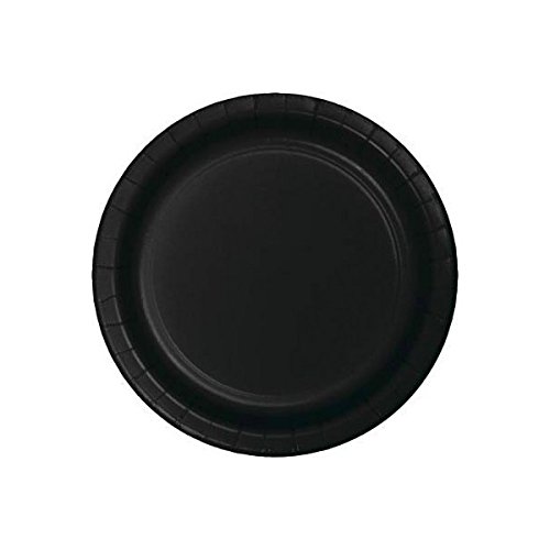 Creative Converting Black Velvet Paper Dinner Plates Party Supplies, Multicolor