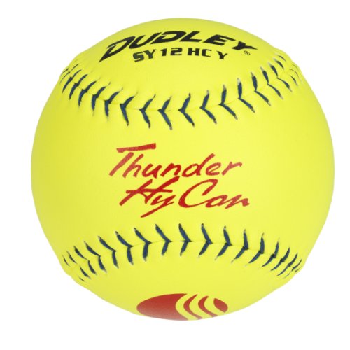Dudley USSSA Thunder Hycon Slow Pitch Softball – Synthetic Cover – 12 Pack