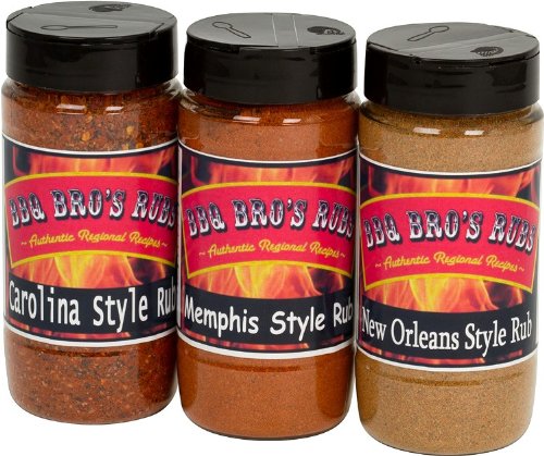 BBQ BROS RUBS {Southern Style} – Ultimate Barbecue Spices Seasoning Set – Use for Grilling, Cooking, Smoking – Meat Rub, Dry Marinade, Rib Rub – Backed with 100% Customer Guarantee