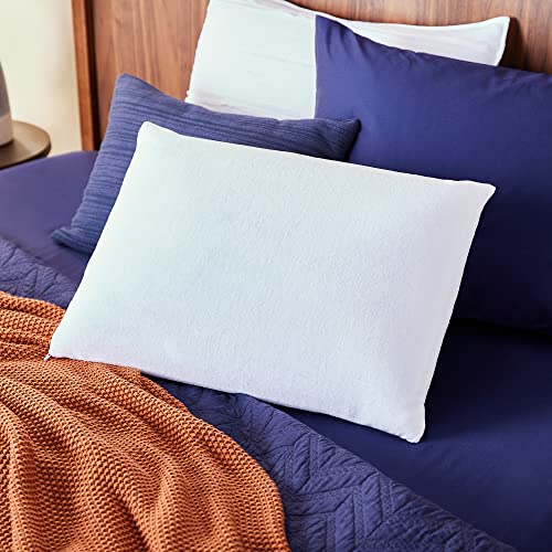 Sleep Innovations Classic Memory Foam Pillow, Queen Size, Head and Neck Alignment, Side, Stomach, and Back Sleepers, Medium Support