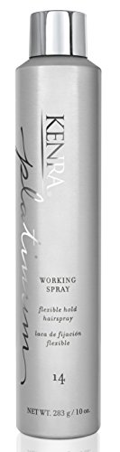Kenra Platinum Working Spray 14 80% | Flexible Hold Hairspray | Fast-Drying, Non-Sticky | Creates Volume & Texture | Leaves Hair With Frizz-Free Shine | All Hair Types | 10 oz