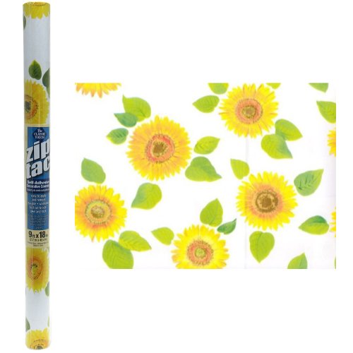 Zip Tac Sunflowers Contact Paper (9 ft x 18in)