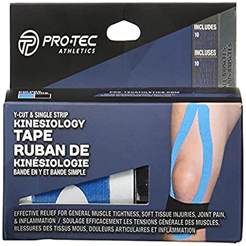 Pro-Tec Athletics Pre-Cut Kinesiology Tape (Blue/Black)
