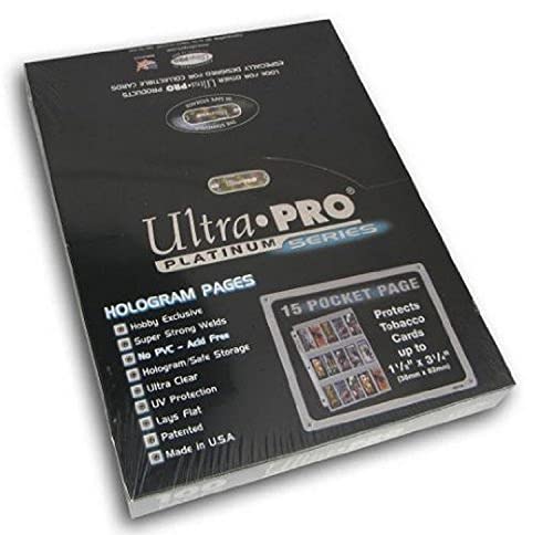 Ultra Pro 15-Pocket Platinum Page for Tobacco Cards 100 ct.