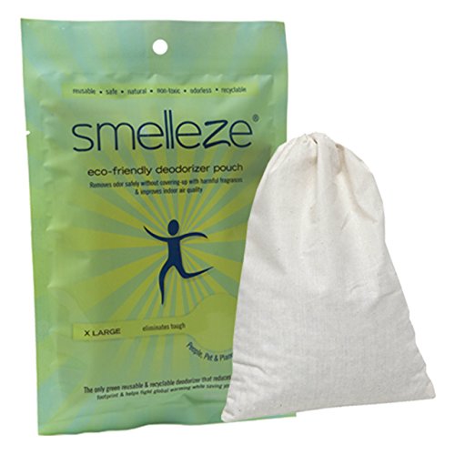 SMELLEZE Reusable Refrigerator & Cooler Odor Remover Pouch: Destroys Stench in 300 Sq. Ft.
