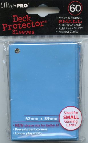 Ultra Pro Card Supplies YuGiOh Deck Protector Sleeves Light Blue 60Count, Trading Card Sleeves