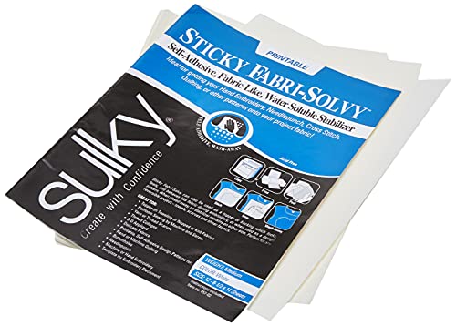 Sulky 8.5×11 stabilizer, 8.5″ x 11″ 12-Pack, White