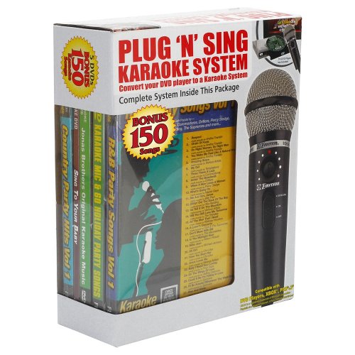 Emerson Plug ‘N’ Play Karaoke Microphone System with 150-Song DVD (MM221)