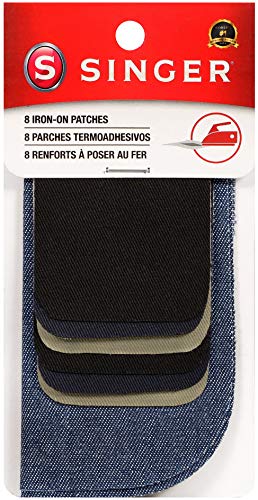 SINGER 00096 Iron-On Patches Combo, Repair Kit for Jeans and Pants, 8-Count | The Storepaperoomates Retail Market - Fast Affordable Shopping