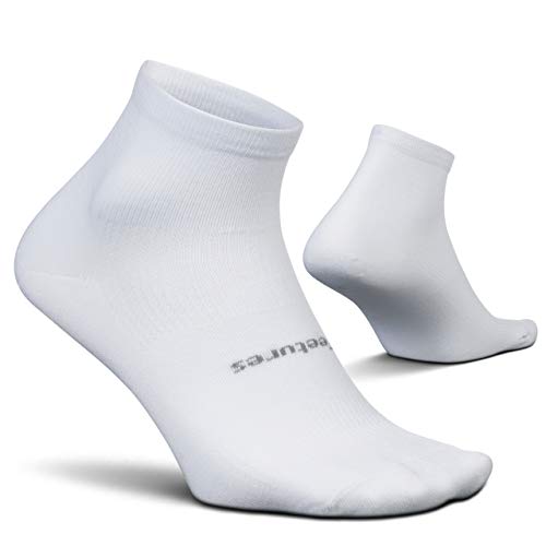Feetures! Men’s High Performance Ultra Light Quarter, White, xl