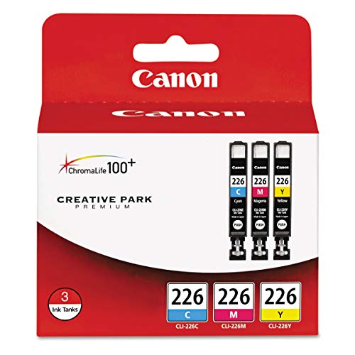 Canon CLI226 3 Color Multi Pack Compatible to printer iP4820, MG5220, MG5120, MG6120, MG8120, MX882, iX6520, iP4920, MG5320, MG6220, MG8220, MX892 (CLI-226 3 Color Pack)