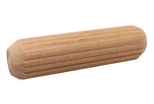 Milescraft 5300-1/4in diameter x 1-1/2in long Fluted Wooden Dowel Pins With Chamfered Ends for Easy Installation – 50pcs – Ideal for Woodworking Projects-Made of Hardwood