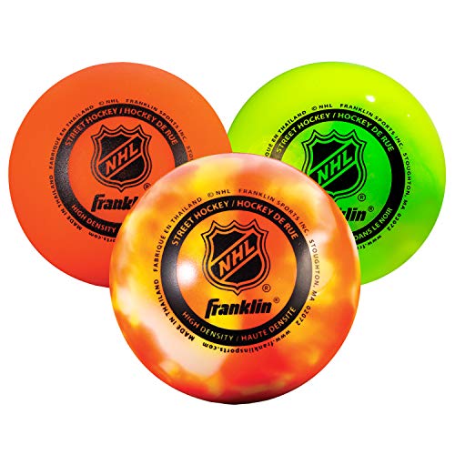 Franklin Sports Street Hockey Balls – NHL – 3 Pack – Combo