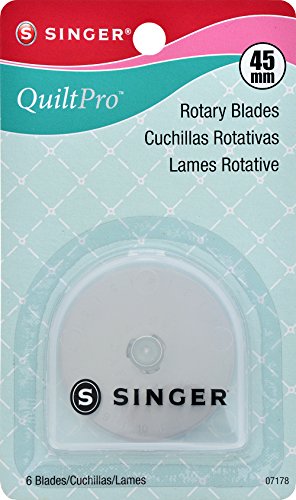 SINGER 07178 45-Mm Rotary Cutter Pro Series Replacement Blades, 6 Pieces Per Pack