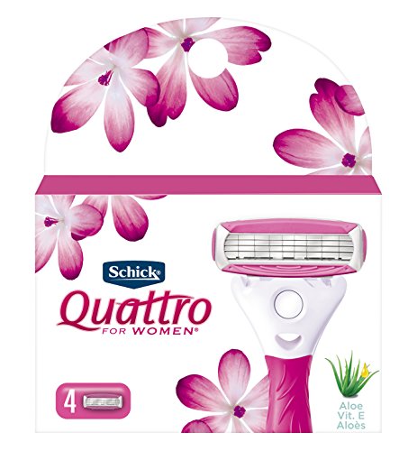 Schick Quattro Ultra Smooth Razor Blade Refills for Women Value Pack, 6 Count