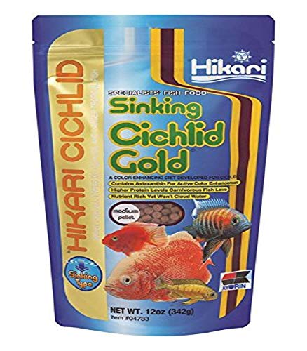 Hikari 12-Ounce Sinking Cichlid Gold Pellets for Pets, Medium