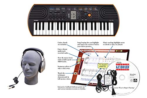 Casio SA-76 Premium Lighted Keyboard Pack with Power Supply