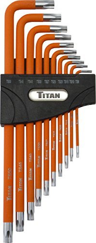 Titan 12734 Extra-Long Arm Tamper Resistant 5-Lobe Key Set – 10 Piece