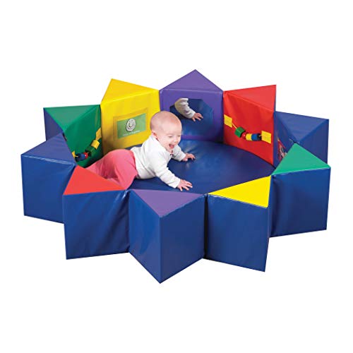 Children’s Factory Multi-Activity Pentagon Set, CF332-392, Baby & Toddler Foam Floor Play Yard, Infant Sensory Mat for Playroom, Daycare or Preschool