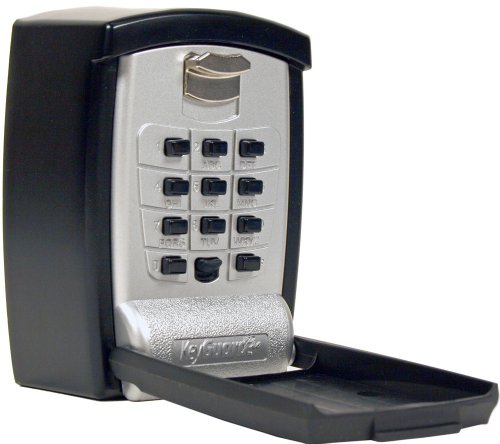 KeyGuard SL-590 Punch Button Key Storage Wall Mount Lock Box, Black Finish