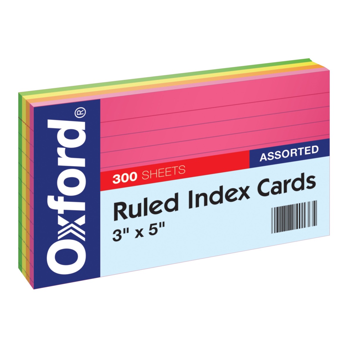 Oxford Neon Index Cards, 3″ x 5″, Ruled, Assorted Colors, 300 Per Pack (81300EE) | The Storepaperoomates Retail Market - Fast Affordable Shopping