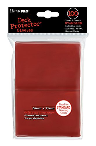 Ultra Pro Deck Protector, Standard, Red, 100 Count