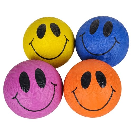 Rhode Island Novelty 5 Inch Smile Face Playground Ball