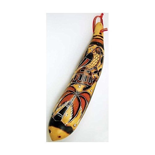 Gourd Rattle (RRGOU) Rain Stick Carved 12″ Fair Trade Peru Shaman000006