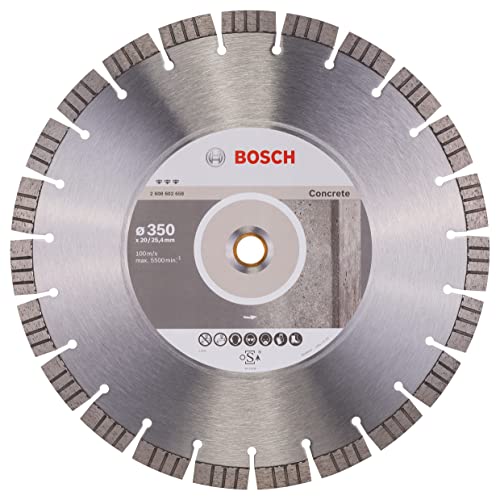 Bosch Professional 2608602658 Diamond Cutting disc Best for Concrete, Silver/Grey