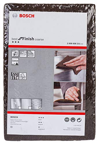 Bosch 2608608211 Fleece pad Best for Finish 152 x 229 mm, coarse A, Brown