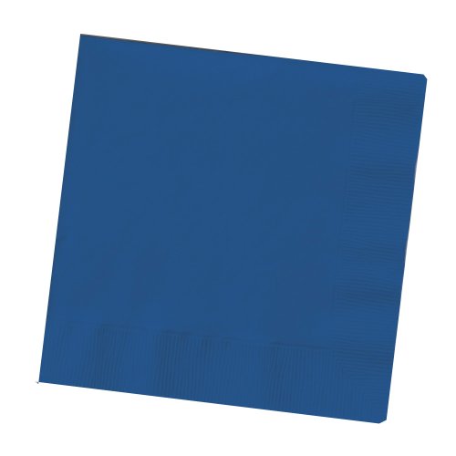 Creative Converting Touch of Color 200 Count 2-Ply Paper Beverage Napkins, Navy Blue , 5″ x 5″ – 251137