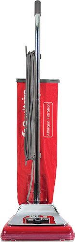 Sanitaire SC888K Commercial CRI Approved Upright Vacuum Cleaner with Disposal Bag and 7 Amp Motor, 12″ Cleaning Path