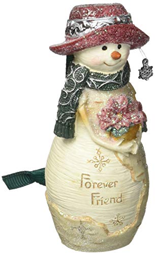 Pavilion Gift Company BirchHeart 4-Inch Tall Snowman Ornament, Reads Forever Friend