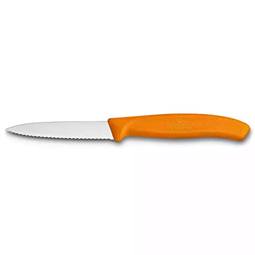 Victorinox Swiss Classic 3.1-inch Serrated Edge Paring Knife, Orange