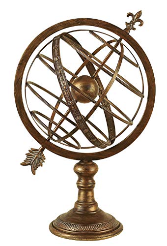 Deco 79 Metal Compass Armillary Globe, 17″ x 14″ x 25″, Brass