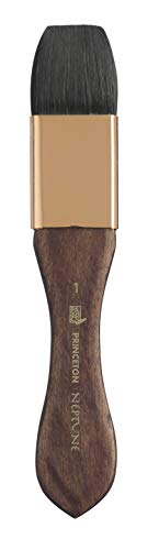 Princeton Artist Brush, Neptune Series 4750, Synthetic Squirrel Watercolor Paint Brush, Mottler, Size 1 Inch
