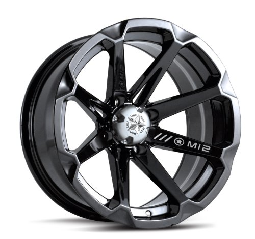 MotoSport Alloys M12 Diesel Gloss Black ATV Wheel UTV Wheel (14×7″/4×137)